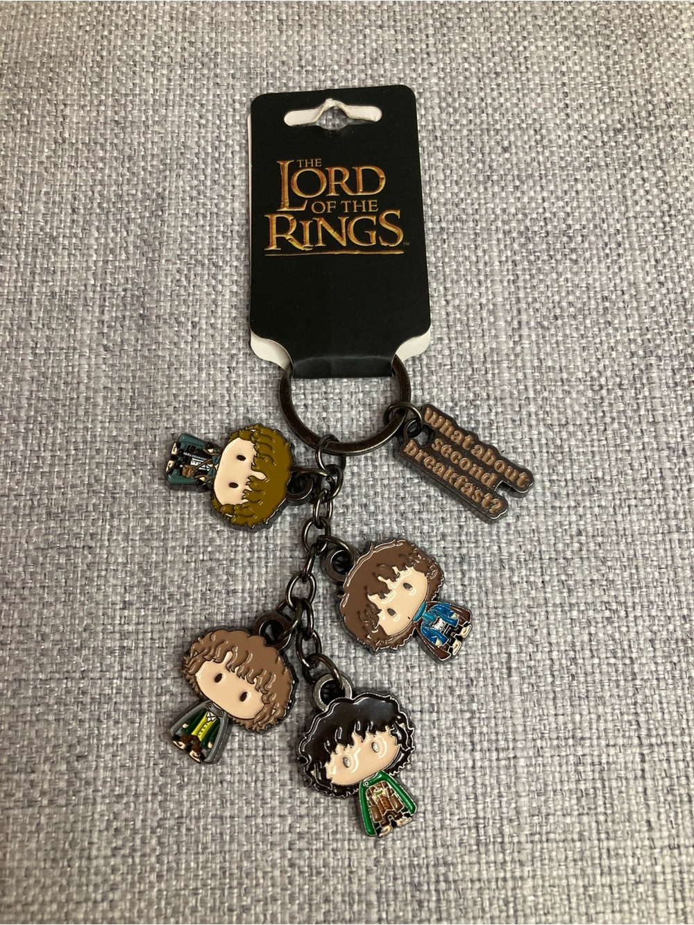 Lord of the Rings Hobbits Chibi Group Second Breakfast Multi-Charm Enamel Keycha